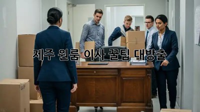 제주 원룸 이사, 꿀팁 대방출!