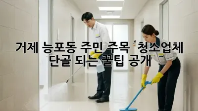거제 능포동 주민 주목! ✨ 청소업체 단골 되는 꿀팁 공개 🍯